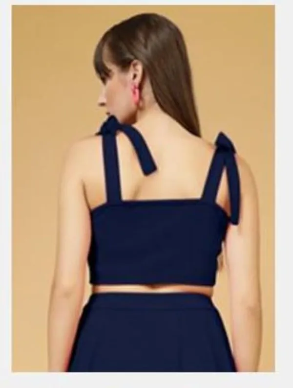Dark_Blue_Womens_Knot_Tie_Shoulder_Crop_Cami_Top