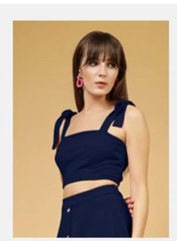 Dark_Blue_Womens_Knot_Tie_Shoulder_Crop_Cami_Top