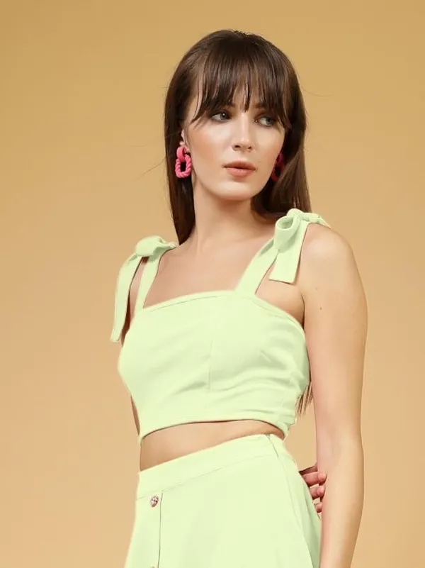 Green_Womens_Knot_Tie_Shoulder_Crop_Cami_Top