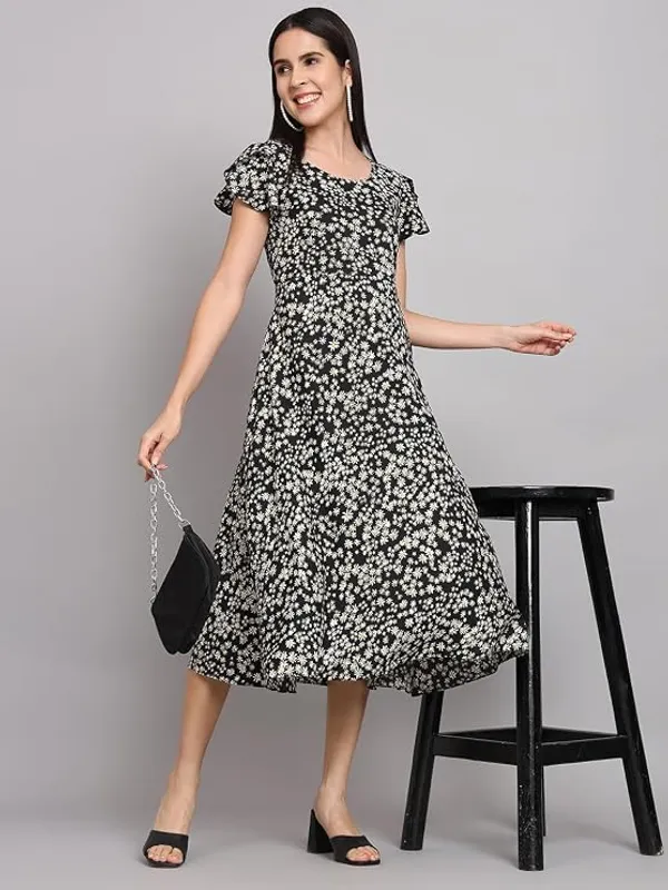 Black_Womens_Floral_Printed_Dress