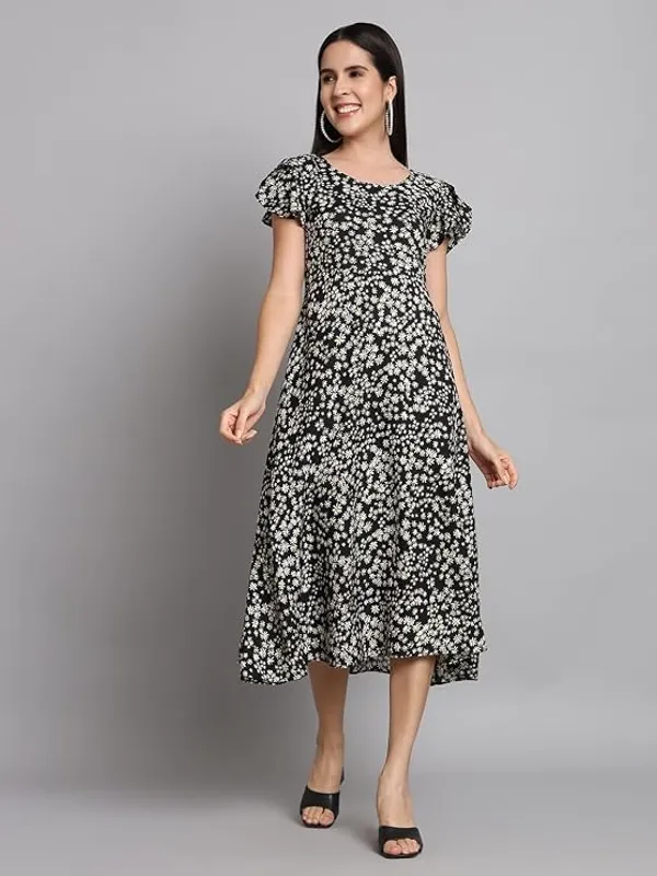 Black_Womens_Floral_Printed_Dress