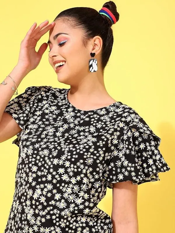 Black_Womens_Polyester_Floral_Print_Top