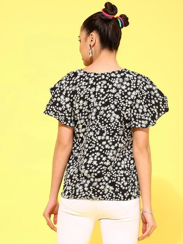 Black_Womens_Polyester_Floral_Print_Top