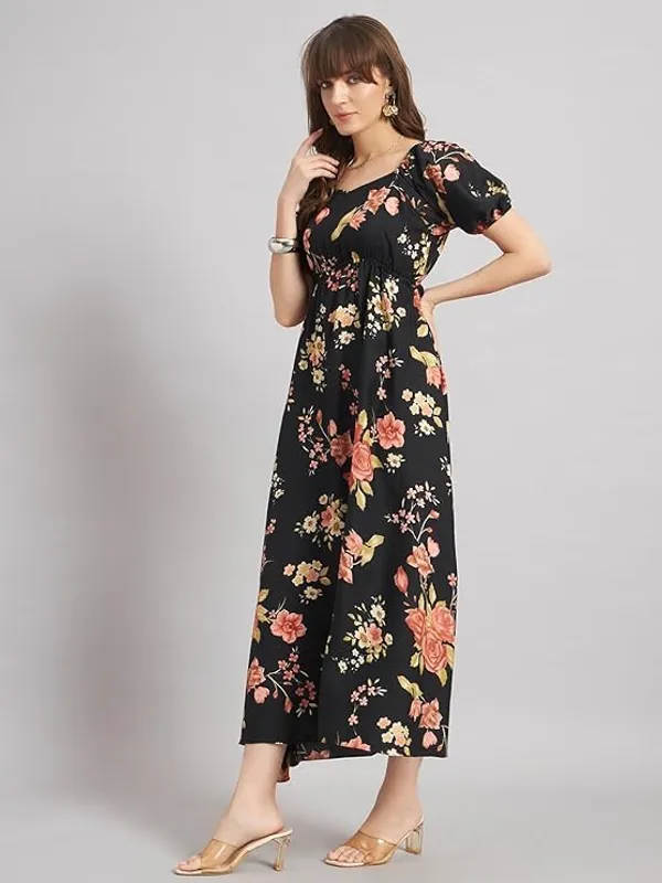 Black_Womens_Floral_Print_Dress
