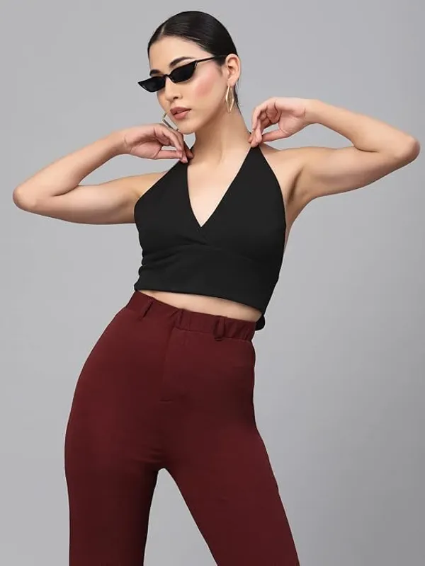 Black_Womens_Halter_Neck_Crop_Top