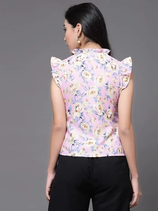 Pink_Polyester_Top_For_Women
