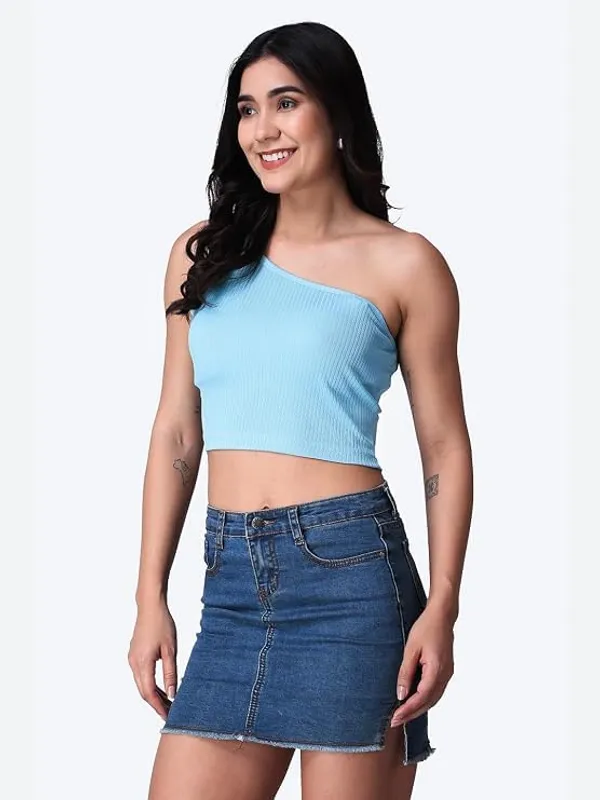 Blue_Women_Rib_Crop_Top