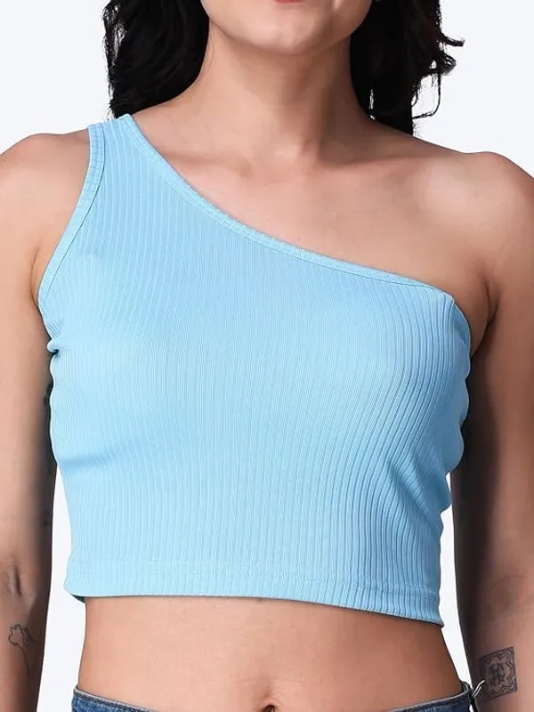 Blue_Women_Rib_Crop_Top