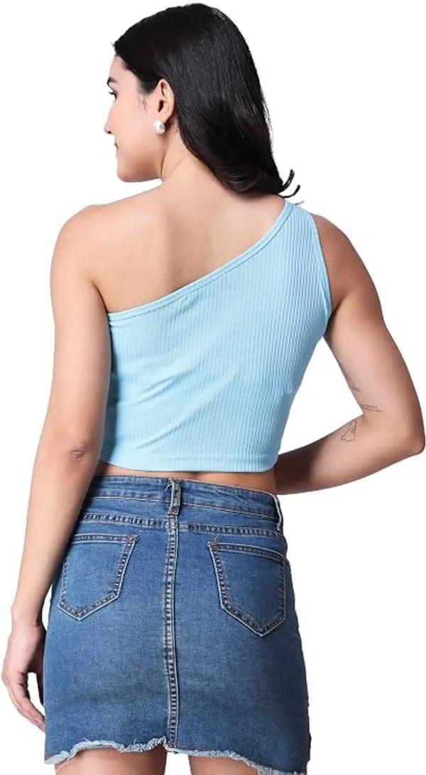 Blue_Women_Rib_Crop_Top