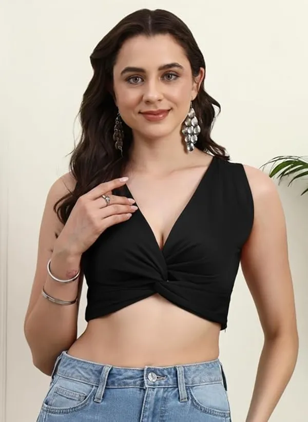 Black_Womens_O_Ring_Ruched_Cami_Crop_Top