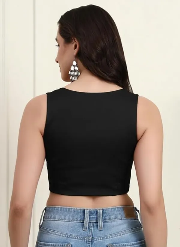 Black_Womens_O_Ring_Ruched_Cami_Crop_Top