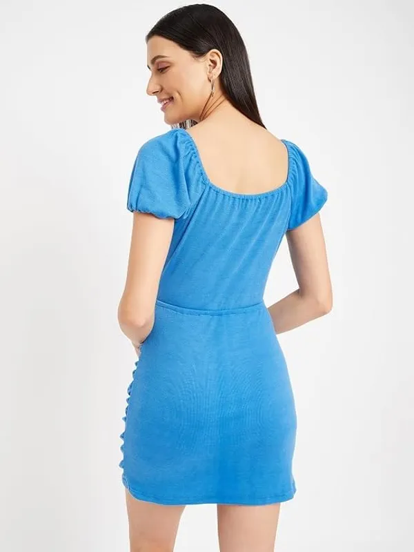 Blue_Womens_O_Ring_Ruched_Bodycon_Dress