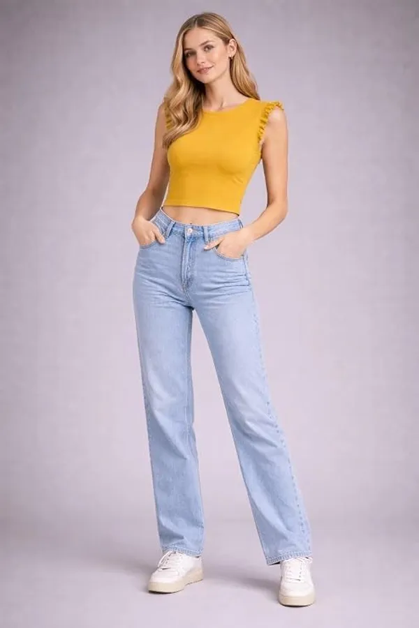 Mustard_Yellow_Womens_Polyester_Crop_Top