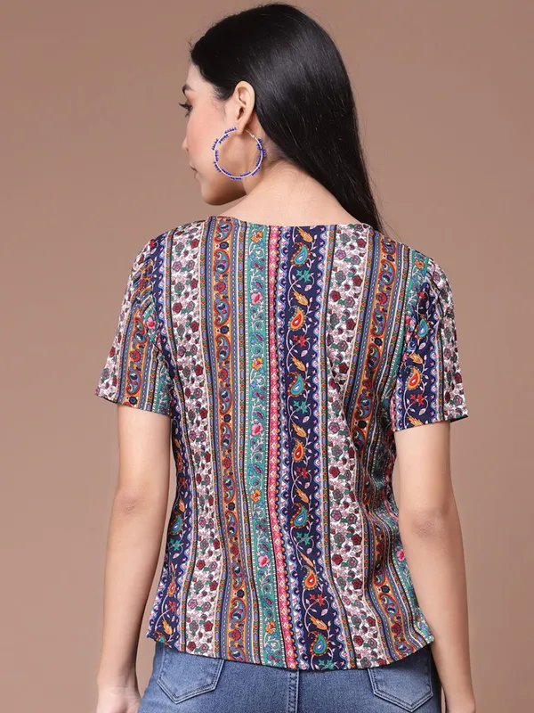 Multicolor_Womens_Cotton_Blend_Peplum_Top