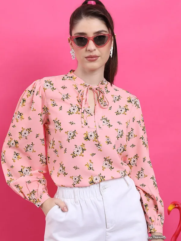 Peach_Crepe_Top_For_Women