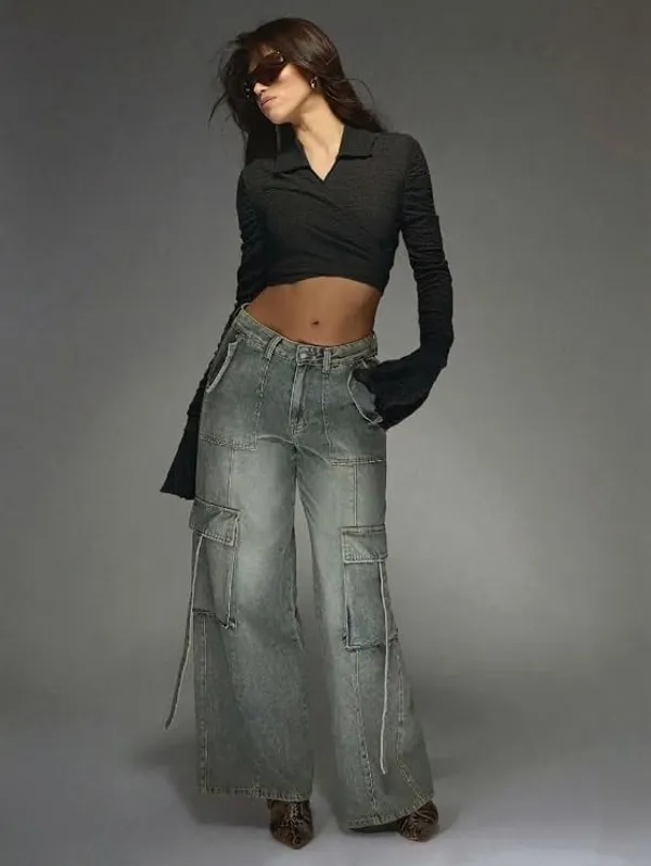 Black_Women_Textured_Wrap_Crop_Top