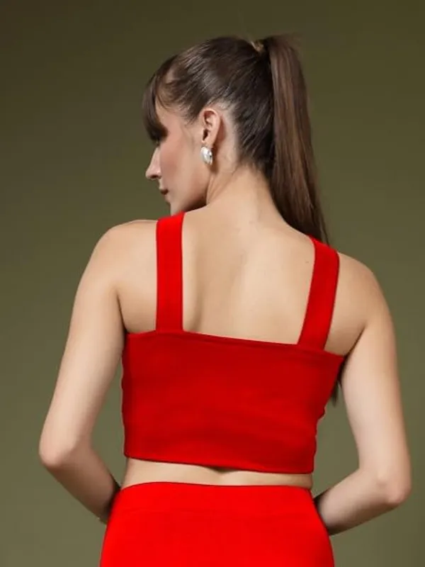 Red_Womens_Halter_Neck_Crop_Top_And_A_Line_Skirt_Coord_Set