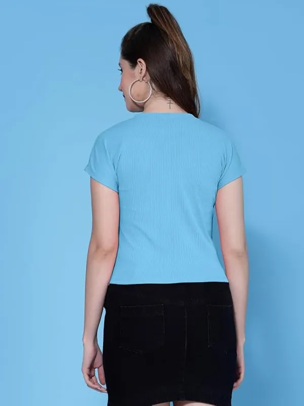 Blue_Polyester_Top_For_Women
