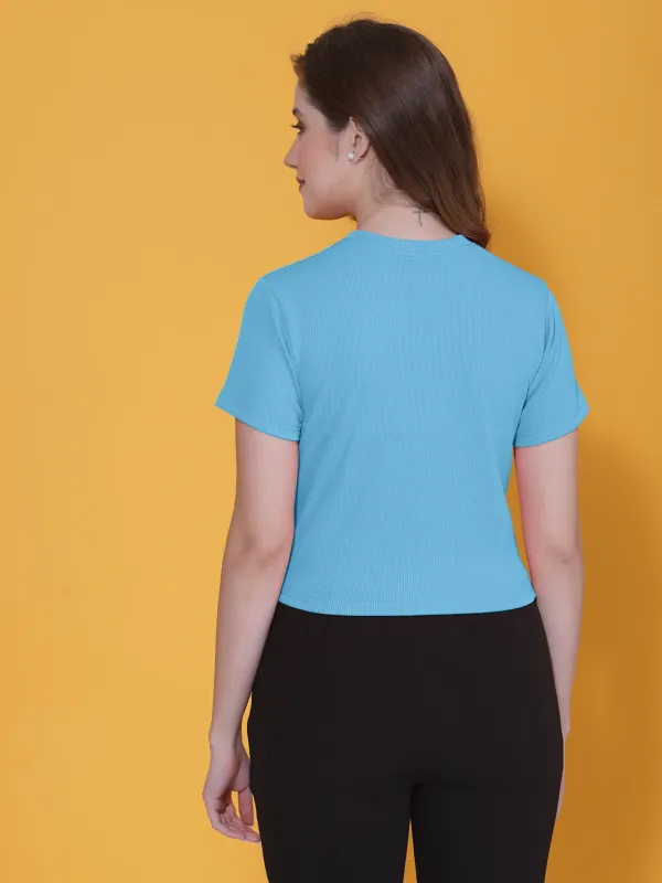 Blue_Womens_Polyester_Crop_Top
