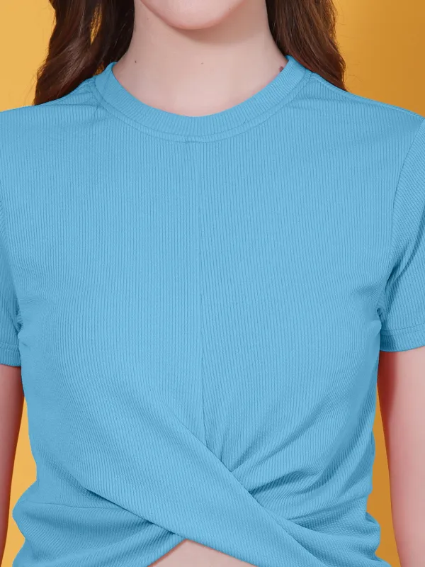 Blue_Womens_Polyester_Crop_Top