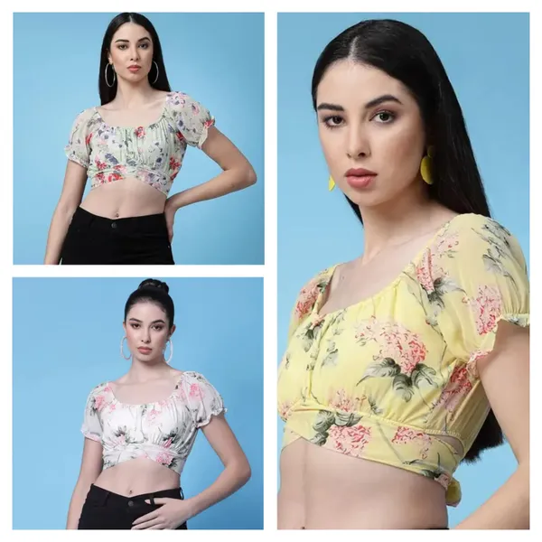 White,_Yellow_And_Green_Womens_Relaxed_Fit_Top_-_Pack_Of_3