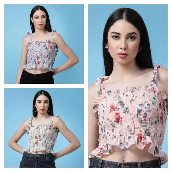 Mint_Green,_Aegan_Blue_And_Candlelight_Orange_Floral_Printed_Smocked_Crop_Fitted_Top_-_Pack_Of_3