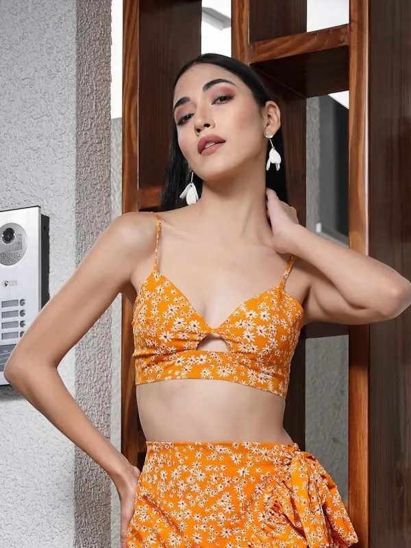Mustard_Yellow_Women_Crepe_Bralette_Crop_Top_And_Skirt_Set