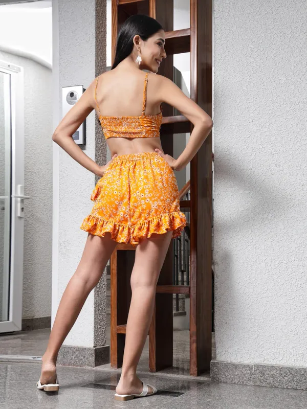Mustard_Yellow_Women_Crepe_Bralette_Crop_Top_And_Skirt_Set