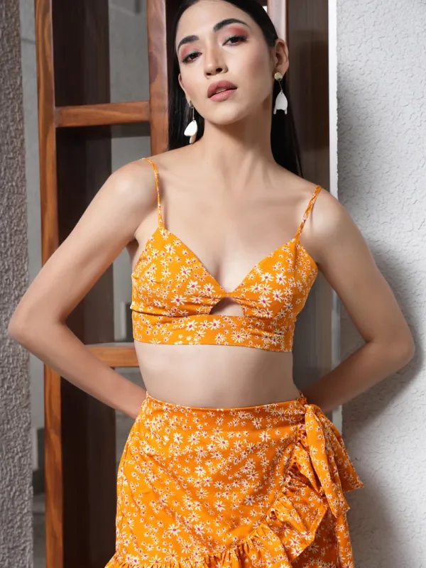 Mustard_Yellow_Women_Crepe_Bralette_Crop_Top_And_Skirt_Set