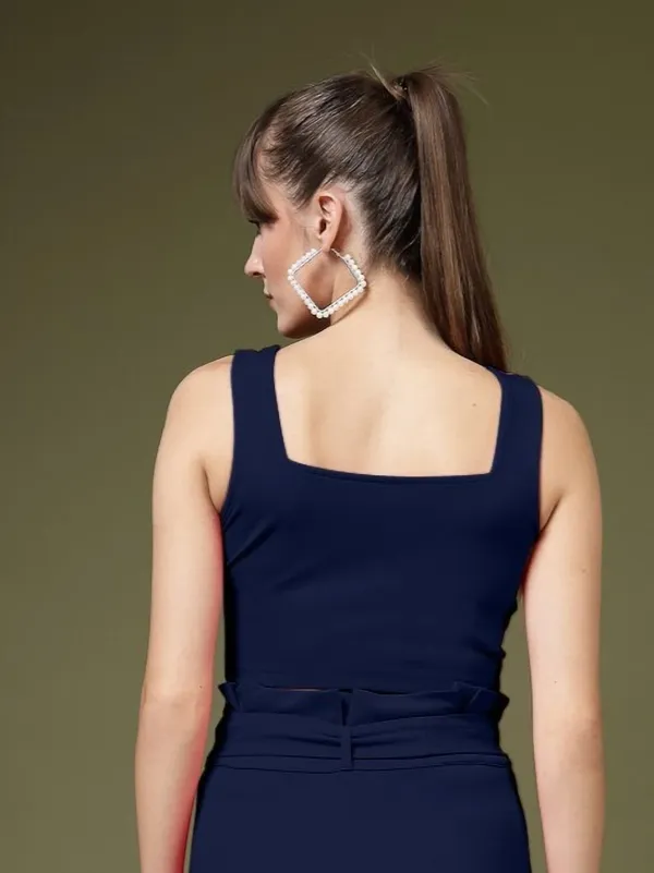 Dark_Blue_Women_Cotton_Knit_Crop_Top