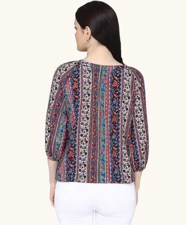 Multicolor_Women_Crepe_Top_With_Cape_Sleeves