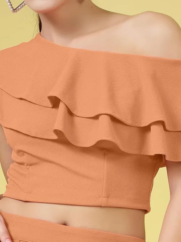 Apricot_Orange_Womens_Off_Shoulder_Ruffle_Crop_Top