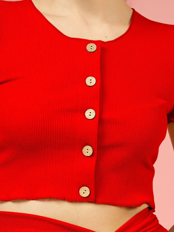 Red_Acrylic_Nylon_Spandex_Bolero_Cardigan_For_Women