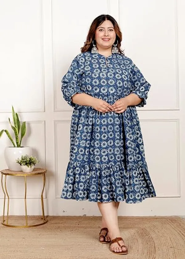 Dark_Blue_Women_Ethnic_Motifs_Print_Fit_&_Flare_Maxi_Dress