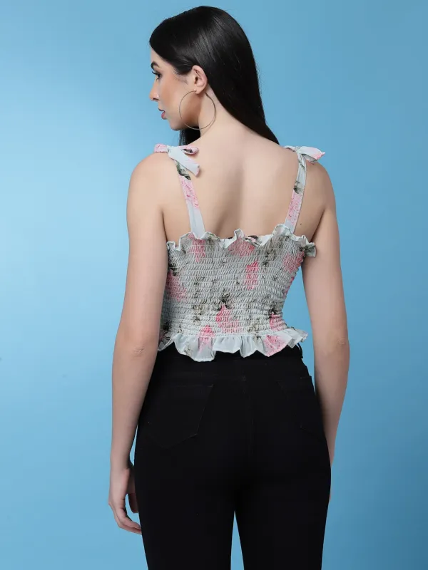Pale_Blue_Floral_Printed_Smocked_Crop_Fitted_Top