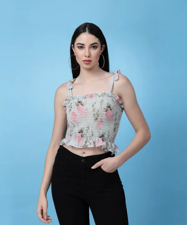 Pale_Blue_Floral_Printed_Smocked_Crop_Fitted_Top