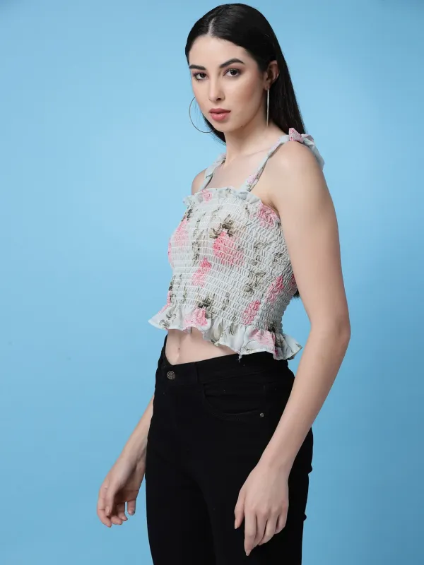 Pale_Blue_Floral_Printed_Smocked_Crop_Fitted_Top