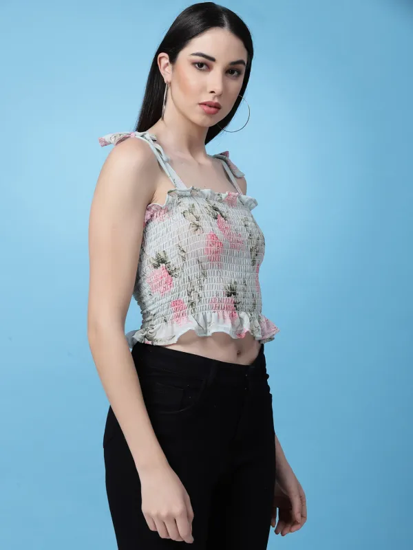Pale_Blue_Floral_Printed_Smocked_Crop_Fitted_Top