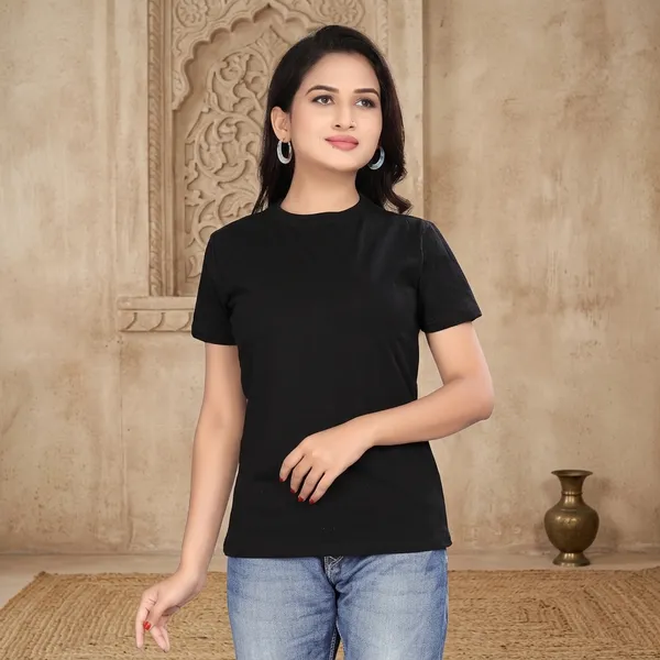 Black_Polyester_Top_For_Women