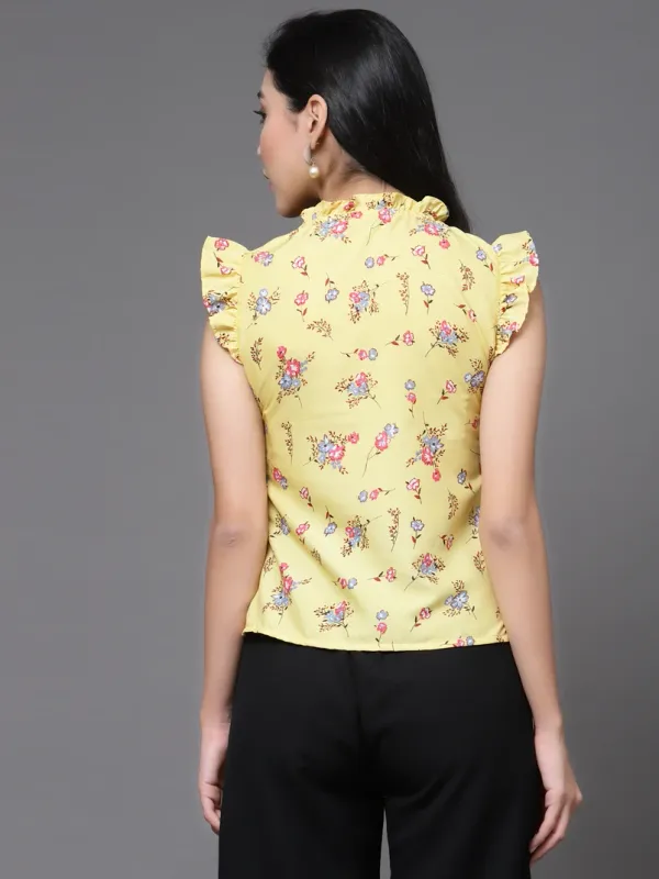 Yellow_Crepe_Top_For_Women