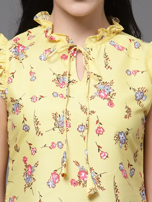 Yellow_Crepe_Top_For_Women