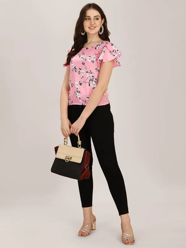 Pink_Womens_Polyester_Floral_Print_Top