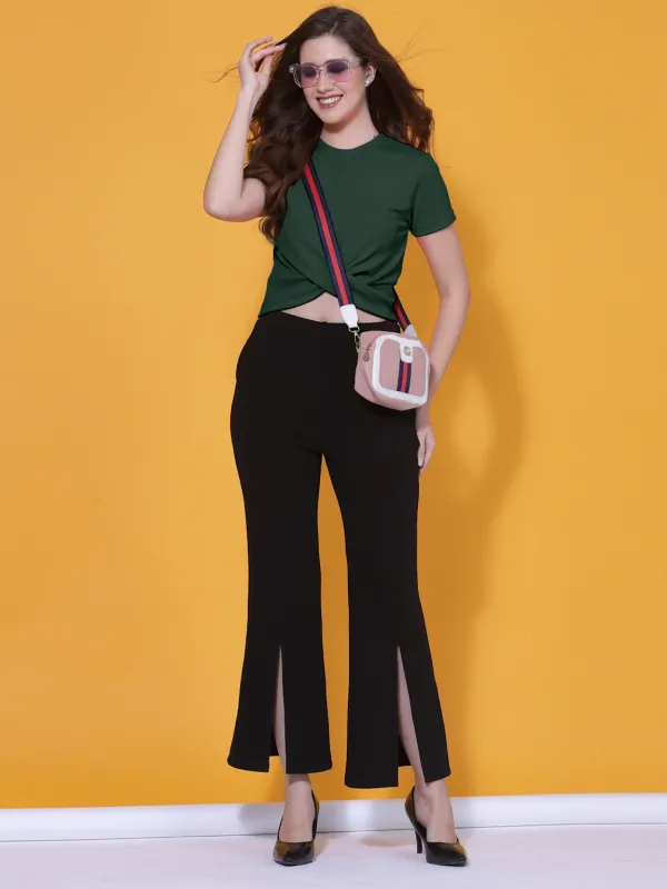 Forest_Green_Womens_Polyester_Crop_Top