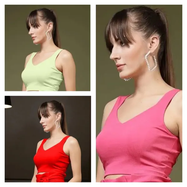 Red,_Pink_And_Green_Womens_Cotton_Knit_Crop_Top_-_Pack_Of_3