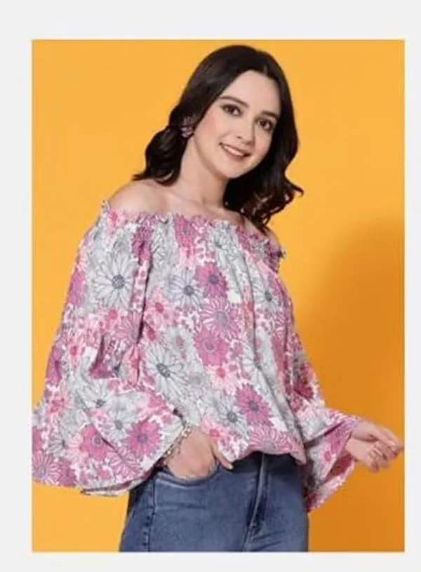 Pink_Womens_Off_Shoulder_Top