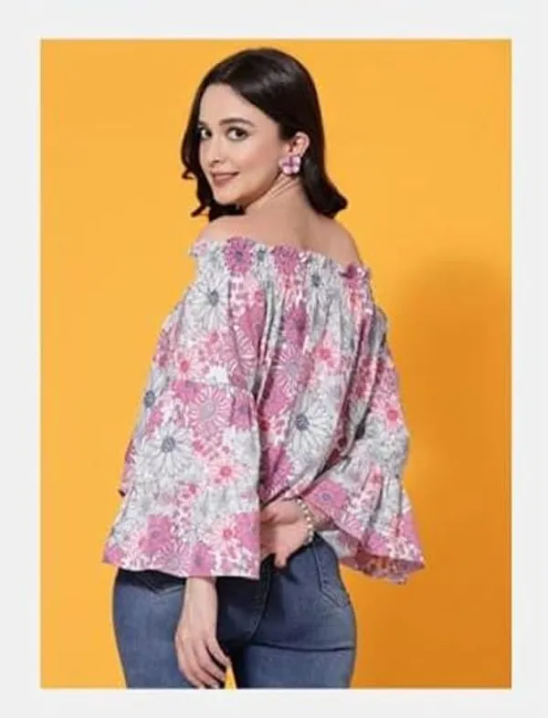 Pink_Womens_Off_Shoulder_Top