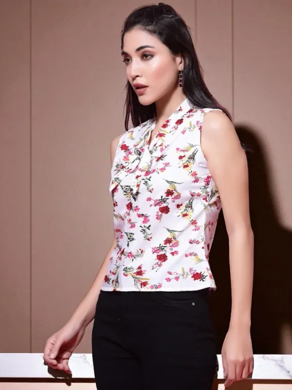 White_Womens_Cold_Shoulder_Top