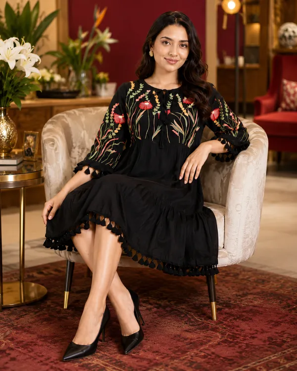 Black_Cotton_Maxi_Gown_For_Women