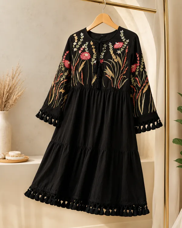 Black_Cotton_Maxi_Gown_For_Women
