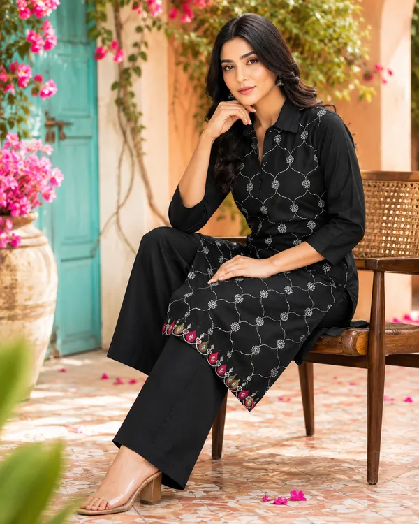 Black_Embroidered_Co-Ord_set_Set_for_Women